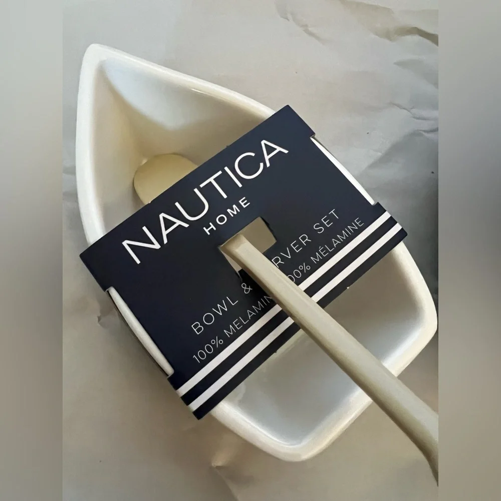 Nautica dip boat servers with oar spoons set of 2